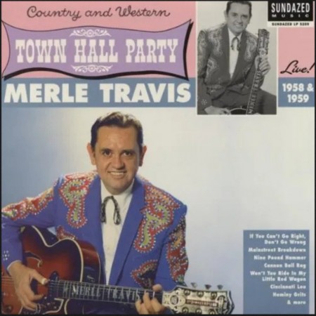 (LP) MERLE TRAVIS - LIVE AT TOWN HALL PARTY 1958 & 1959