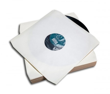 INNERCOVER FOR LP M/KAPPEDE HJØRNER 100PK (HVIT)